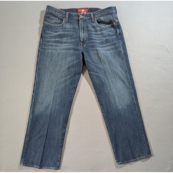 Lucky Brand Jeans Mens 37x31 (tag 36x30)‎  181 Relaxed Straight Blue Denim Pants - Picture 1 of 12